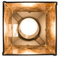 Meyda Lighting Tall Pines 177127 10" Wrought Iron Pendant Light With Amber Mica Shade Glass