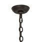 Meyda Lighting Tall Pines 18" 10-Light Solar Black Pendant Light With Silver Mica Shade Glass