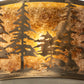 Meyda Lighting Tall Pines 18" Antique Copper Wall Sconce With Amber Mica Shade Glass