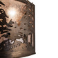 Meyda Lighting Tall Pines 20" 4-Light Antique Copper Wall Sconce With Silver Mica Shade Glass