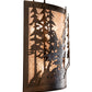 Meyda Lighting Tall Pines 20" 4-Light Antique Copper Wall Sconce With Silver Mica Shade Glass