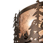Meyda Lighting Tall Pines 20" 4-Light Antique Copper Wall Sconce With Silver Mica Shade Glass