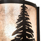 Meyda Lighting Tall Pines 200683 8" Timeless Bronze Wall Sconce With Silver Mica Shade Glass