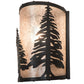 Meyda Lighting Tall Pines 200683 8" Timeless Bronze Wall Sconce With Silver Mica Shade Glass