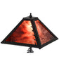 Meyda Lighting Tall Pines 21" 2-Light Textured Black Table Lamp With Burgundy Art Shade Glass
