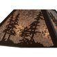 Meyda Lighting Tall Pines 22" 2-Light Cafe Noir Pendant Light With Silver Mica Shade Glass