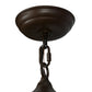 Meyda Lighting Tall Pines 22" 2-Light Cafe Noir Pendant Light With Silver Mica Shade Glass