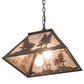 Meyda Lighting Tall Pines 22" 2-Light Oil Rubbed Bronze Pendant Light With Silver Mica Shade Glass