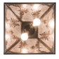 Meyda Lighting Tall Pines 22" 2-Light Oil Rubbed Bronze Pendant Light With Silver Mica Shade Glass