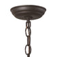 Meyda Lighting Tall Pines 22" 2-Light Oil Rubbed Bronze Pendant Light With Silver Mica Shade Glass