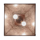 Meyda Lighting Tall Pines 22" 2-Light Rust & Green Trees Pendant Light With Silver Mica Shade Glass