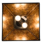 Meyda Lighting Tall Pines 22" 2-Light Textured Black Pendant Light With Amber Mica Shade Glass