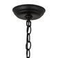 Meyda Lighting Tall Pines 22" 2-Light Textured Black Pendant Light With Amber Mica Shade Glass