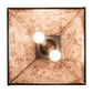 Meyda Lighting Tall Pines 22" 2-Light Textured Black Pendant Light With Silver Mica Shade Glass