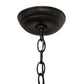 Meyda Lighting Tall Pines 22" 2-Light Textured Black Pendant Light With Silver Mica Shade Glass