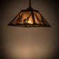 Meyda Lighting Tall Pines 22" 2-Light Timeless Bronze Pendant Light With Silver Mica Shade Glass