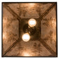 Meyda Lighting Tall Pines 22" 2-Light Timeless Bronze Pendant Light With Silver Mica Shade Glass