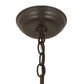 Meyda Lighting Tall Pines 22" 2-Light Timeless Bronze Pendant Light With Silver Mica Shade Glass