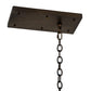 Meyda Lighting Tall Pines 22" 3-Light Antique Copper Left Pendant Light With Multi-Colored Shade Glass