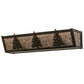 Meyda Lighting Tall Pines 22" 4-Light Timeless Bronze Vanity Light With Silver Mica Shade Glass