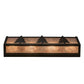 Meyda Lighting Tall Pines 22" 4-Light Timeless Bronze Vanity Light With Silver Mica Shade Glass