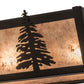 Meyda Lighting Tall Pines 22" 4-Light Timeless Bronze Vanity Light With Silver Mica Shade Glass