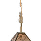 Meyda Lighting Tall Pines 22" Antique Copper Mountain Pine Pendant Light With Silver Mica Shade