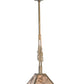 Meyda Lighting Tall Pines 22" Antique Copper Mountain Pine Pendant Light With Silver Mica Shade
