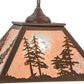 Meyda Lighting Tall Pines 22" Cafe Noir Pendant Light With Silver Mica Shade Glass