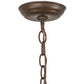 Meyda Lighting Tall Pines 22" Cafe Noir Pendant Light With Silver Mica Shade Glass
