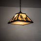 Meyda Lighting Tall Pines 22" Oil Rubbed Bronze Pendant Light With Beige Shade Glass