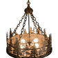 Meyda Lighting Tall Pines 23" 4-Light Antique Copper Inverted Pendant Light With Silver Mica Shade Glass