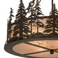 Meyda Lighting Tall Pines 23" 4-Light Antique Copper Inverted Pendant Light With Silver Mica Shade Glass
