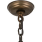 Meyda Lighting Tall Pines 23" 4-Light Antique Copper Inverted Pendant Light With Silver Mica Shade Glass