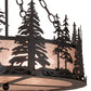 Meyda Lighting Tall Pines 23" 4-Light Textured Black Inverted Pendant Light With Silver Mica Shade Glass