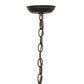 Meyda Lighting Tall Pines 23" 4-Light Textured Black Inverted Pendant Light With Silver Mica Shade Glass