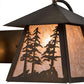 Meyda Lighting Tall Pines 24" 2-Light Antique Copper Vanity Light With Silver Mica Shade Glass