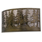 Meyda Lighting Tall Pines 24" 2-Light Antique Copper Wall Sconce With Silver Mica Shade Glass