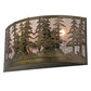 Meyda Lighting Tall Pines 24" 2-Light Antique Copper Wall Sconce With Silver Mica Shade Glass