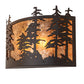 Meyda Lighting Tall Pines 24" 2-Light Oil Rubbed Bronze Wall Sconce With Amber Mica Shade Glass