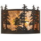 Meyda Lighting Tall Pines 24" 2-Light Oil Rubbed Bronze Wall Sconce With Amber Mica Shade Glass