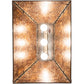 Meyda Lighting Tall Pines 24" 3-Light Dark Burnished Antique Copper Island Pendant Light With Amber Mica Shade Glass