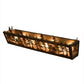 Meyda Lighting Tall Pines 24" 4-Light Antique Copper Vanity Light With Silver Mica Shade Glass