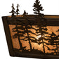 Meyda Lighting Tall Pines 24" 4-Light Antique Copper Vanity Light With Silver Mica Shade Glass