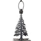 Meyda Lighting Tall Pines 25" Black Table Lamp With Forest Green Faux Leather Shade