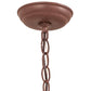 Meyda Lighting Tall Pines 28" 5-Light Rust & Green Trees Chandelier With White Shade Glass