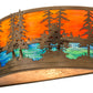 Meyda Lighting Tall Pines 30" 2-Light Antique Copper Wall Sconce With Multi-Colored Shade Glass
