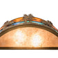 Meyda Lighting Tall Pines 30" 2-Light Antique Copper Wall Sconce With Multi-Colored Shade Glass
