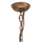 Meyda Lighting Tall Pines 30" 4-Light Antique Copper Inverted Pendant Light With Ambra Sienna Idalight Shade