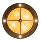 Meyda Lighting Tall Pines 30" 4-Light Antique Copper Inverted Pendant Light With Ambra Sienna Idalight Shade